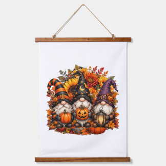 Tapisserie Suspendue Trio de nains de Halloween mignons citrouilles