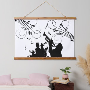 Tapisserie Suspendue Trumpet Section Jazz