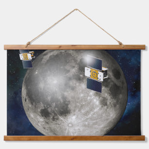 Tapisserie Suspendue Twin Grail Spacecraft Orbitant La Lune.