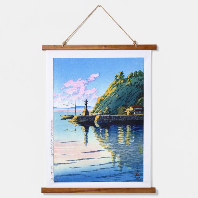 Tapisserie Suspendue ukiyoe hasui n11 Matin à Mihogaseki à Izumo (Recto)
