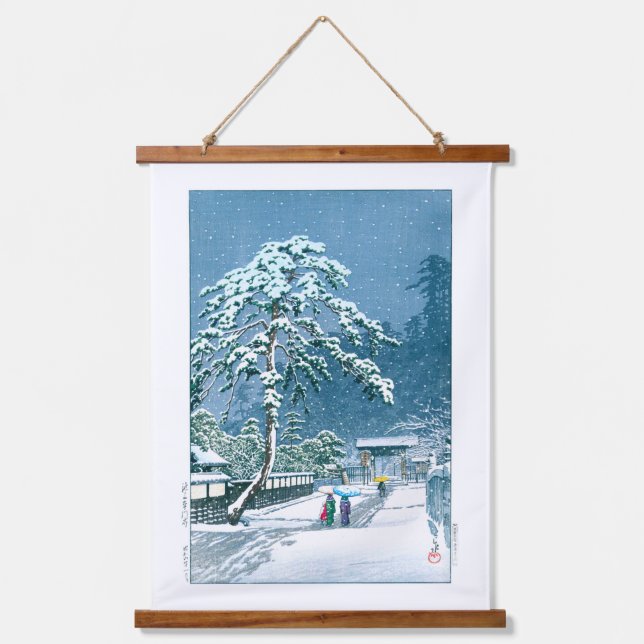 Tapisserie Suspendue Ukiyoe - hasui - No.12 Le Temple Hommonji, Ikegam (Recto)
