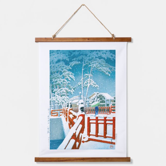 Tapisserie Suspendue Ukiyoe - hasui - No.24 Pont Yakumo le Nagata ... (Recto)