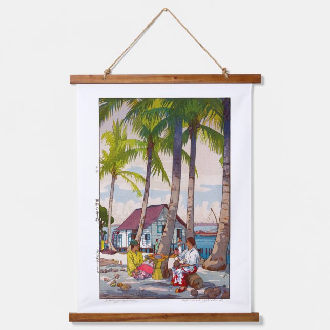 Tapisserie Suspendue ukiyoe - Yoshida - 06 - Singapour - (Recto)