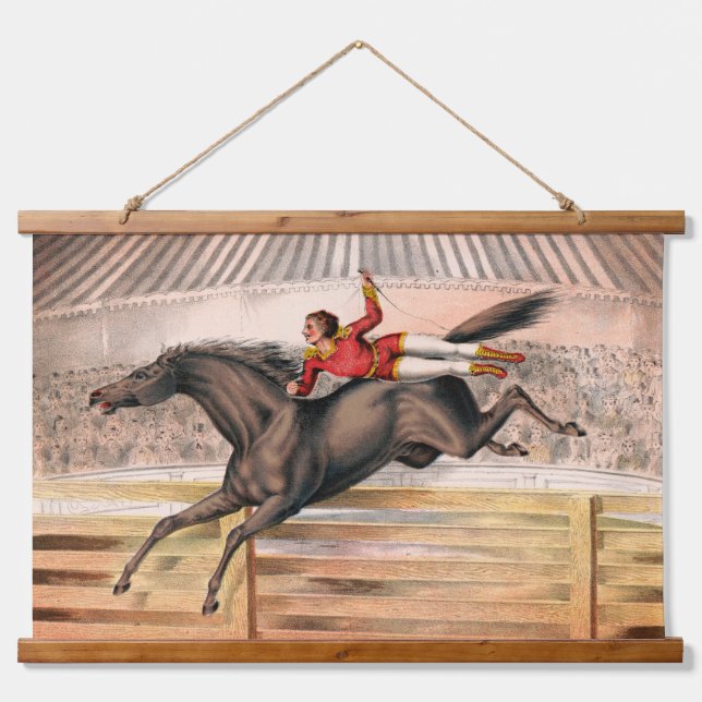 Tapisserie Suspendue Un Interprète De Cirque À Cheval De Voûte (Devant)