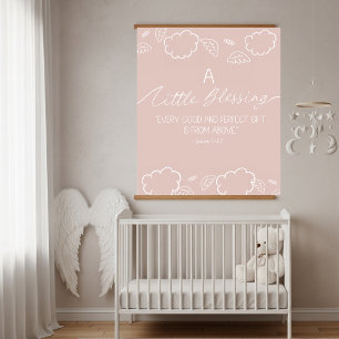 Tapisserie Suspendue Une petite bénédiction de la nurserie Jacques 1:17