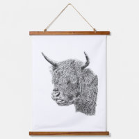 Vache écossaise impertinente Art rustique de bétai