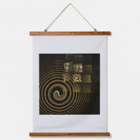 Vagues dorées hypnotiques Art abstrait moderne
