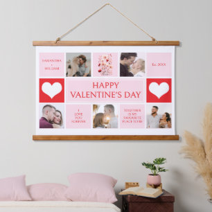 Tapisserie Suspendue Valentine's Day 5 Photo Collage Simple