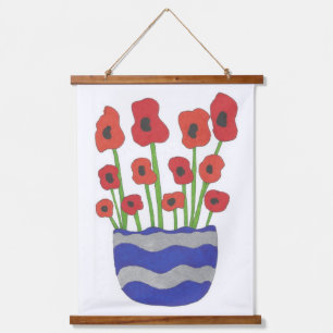 Tapisserie Suspendue Vase of Poppies Poster d'art contemporain Imprimer