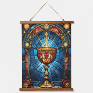Tapisserie Suspendue Verre de Saint Graal catholique