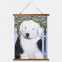 Vieux anglais Sheepdog Puppy Peinture - Chien Art
