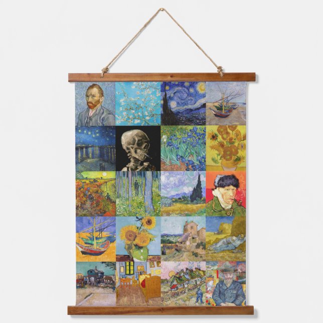 Tapisserie Suspendue Vincent van Gogh - chefs-d'oeuvre Mosaic Patchwork (Recto)