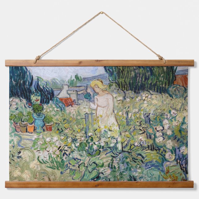 Tapisserie Suspendue Vincent van Gogh - Miss Gachet dans son jardin (Devant)