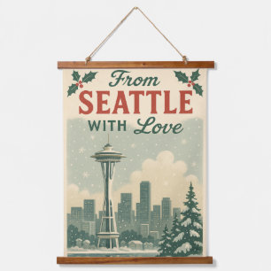 Tapisserie Suspendue Vintage "De Seattle Avec Amour"