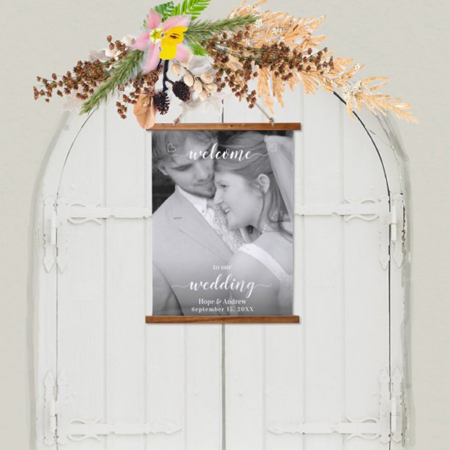 Tapisserie Suspendue Votre Affiche de bienvenue Mariage photo (Créateur téléchargé)