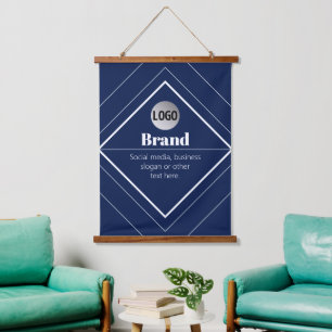Tapisserie Suspendue Votre logo et design moderne personnalisable   Ble