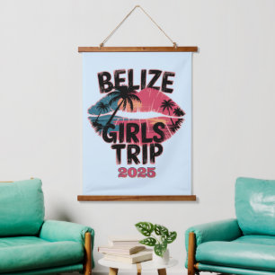 Tapisserie Suspendue Voyage tropical pour filles au Belize 