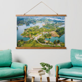 Tapisserie Suspendue Vue imprenable sur Guatape Antioquia Ciel ensoleil