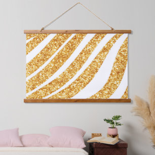 Tapisserie Suspendue Wave Sea Gold Parties scintillant Boho Popular Col