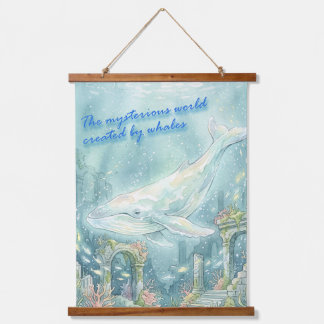 Tapisserie Suspendue Whale Atlantis Underwater Fantasy