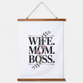 Tapisserie Suspendue Wife. Mom. Boss.