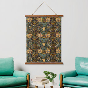 Tapisserie Suspendue William Morris Antique Honeysuckle Motif Floral