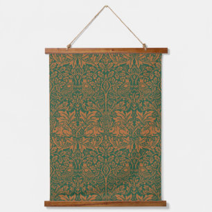 Tapisserie Suspendue William Morris Frère Lapin Ambre Noir Motif