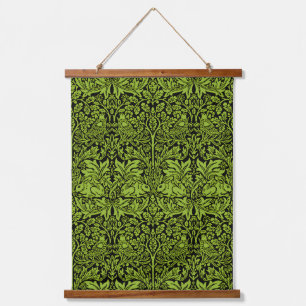 Tapisserie Suspendue William Morris Frère Lapin Vert Sauge Noir