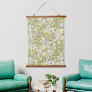 Tapisserie Suspendue William Morris Jardin Fleur de Lys Classique
