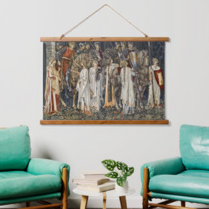 Tapisserie Suspendue William Morris Quest pour le Saint Graal : Shield 