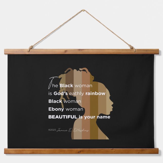 Tapisserie Suspendue Wood Topped Wall Tapestry (Devant)