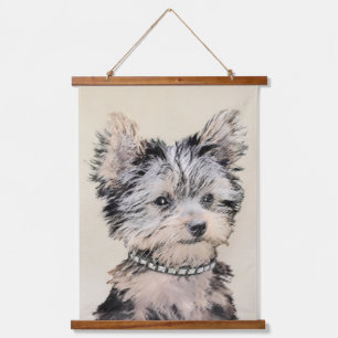 Tapisserie Suspendue Yorkshire Terrier Puppy Peinture Chien original