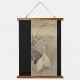Tapisserie Suspendue Zen Wall Decor - Minimalist Lotus & White Egrets