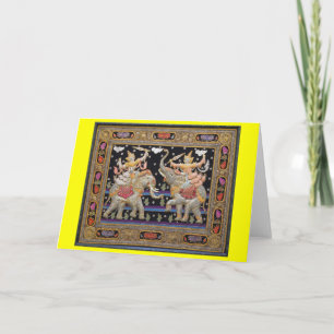Tapisserie thaïlandaise - Carte de voeux vierge