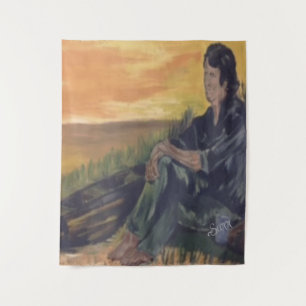 Tapisserie : Tôt le matin, seul sur la rivière