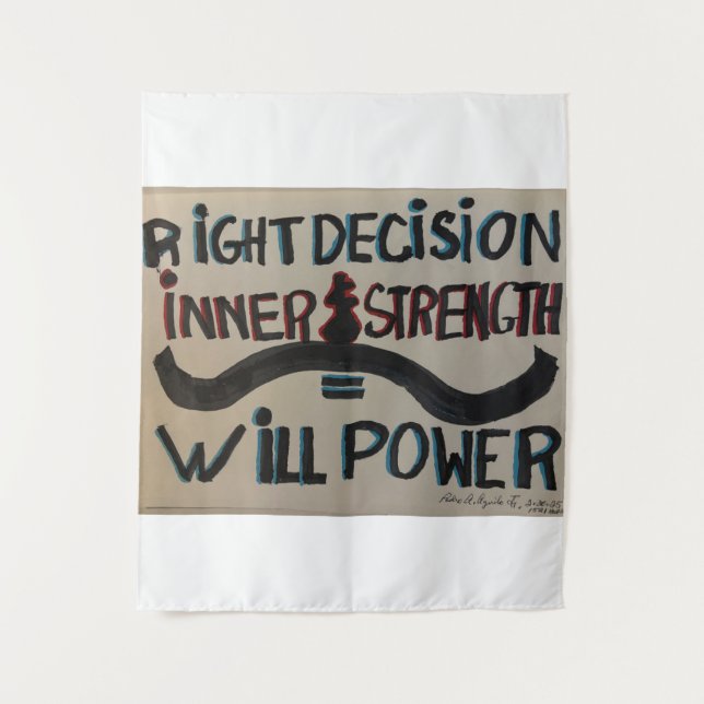 Tapisserie "Will Power" moyenne (50 po x 60 po) (Devant)