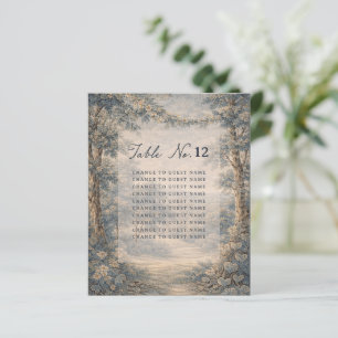 Tapisserieblaue Toile-Hochzeitstisch-Sitzplan