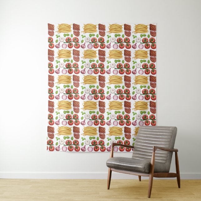 Tapisserien Pasta Pattern Wandteppich (Beispiel)