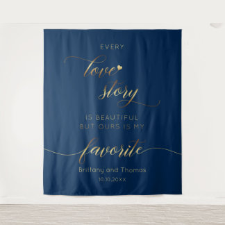 Tapiz Every Love Story Wedding Backdrop Wandteppich
