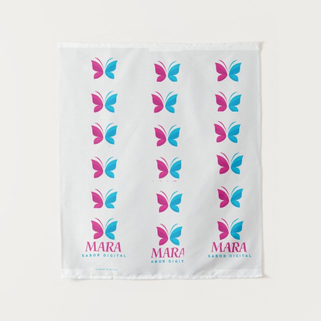 “Tapiz MARA Digital Glow” Wandteppich (Vorderseite)