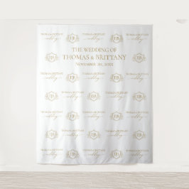Tapiz Step and repeat backdrop wedding elegant mon Wandteppich