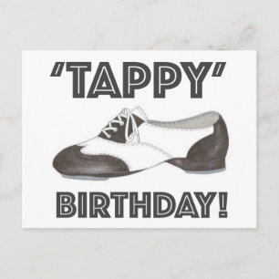 Tappy Birthday Tap Tanzschuh-Party-Einladung Einladungspostkarte