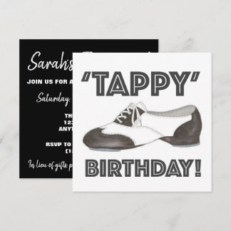 'Tappy' Happy Birthday Bday Stich Dance Shoe Party Einladung