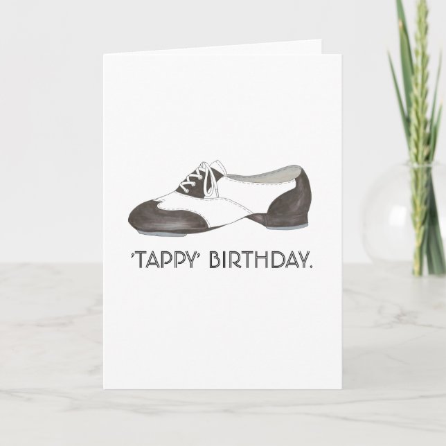 Tappy Happy Birthday Dance Teacher Stich Shoe Danc Karte (Vorderseite)