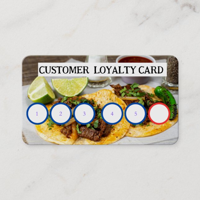 TAQUERIA - CARTE DE LOYAUTÉ CLIENT (Devant)