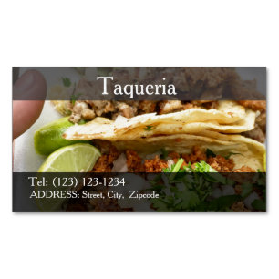 Taqueria-Dienstleistungen bearbeitbare Visitenkart Magnetische Visitenkarte