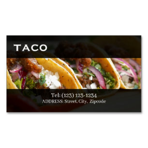 Taqueria-Dienstleistungen bearbeitbare Visitenkart Magnetische Visitenkarte