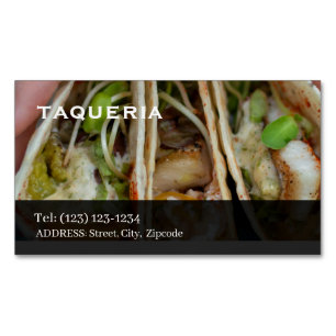 Taqueria-Dienstleistungen bearbeitbare Visitenkart Magnetische Visitenkarte