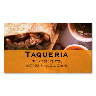 Taqueria-Dienstleistungen bearbeitbare Visitenkart Magnetische Visitenkarte