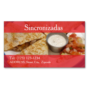 Taqueria-Dienstleistungen bearbeitbare Visitenkart Magnetische Visitenkarte